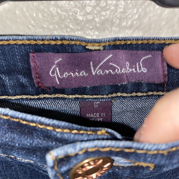 Gloria Vanderbilt Amanda Jeans Size 8 Blue Mid Rise - Picture 2 of 6